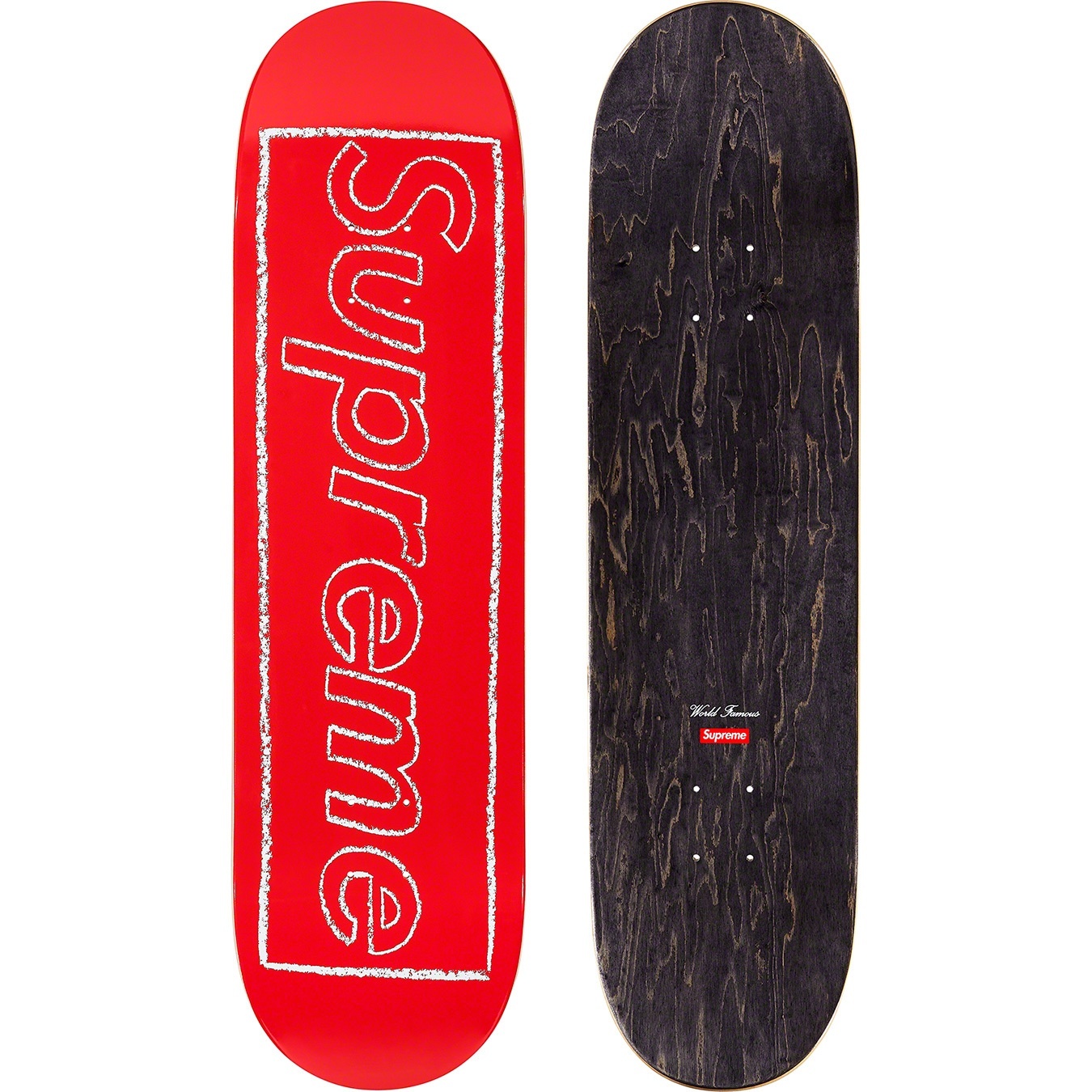 KAWS Chalk Logo Skateboard view 4